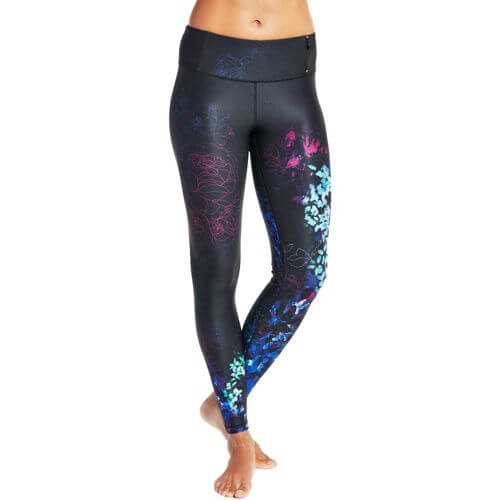 Calia by Carrie Underwood Black Floral Print Ruched Full Length Leggings  Small - $25 - From Heidi
