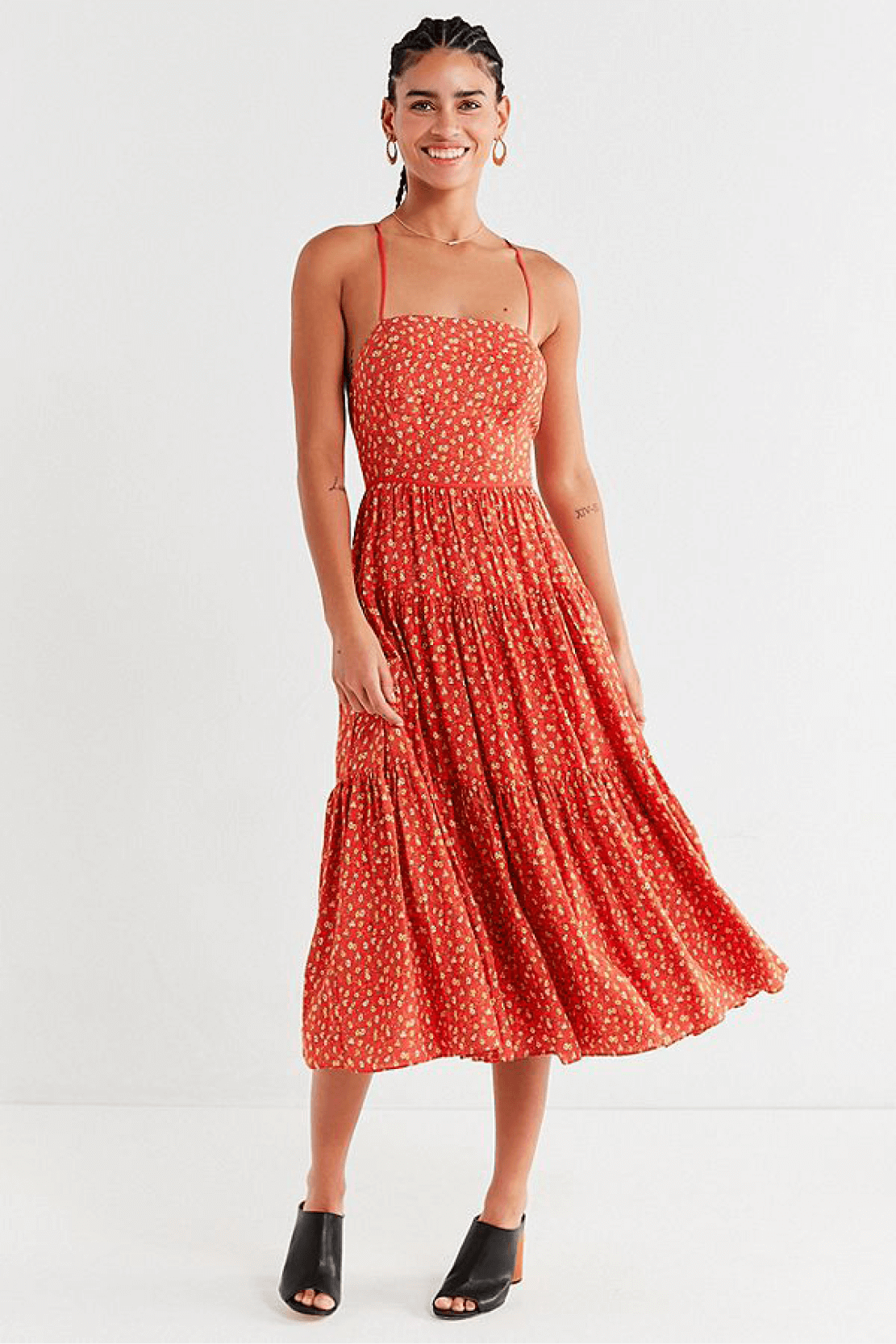 Red Midi Dress- Urban Outfitters