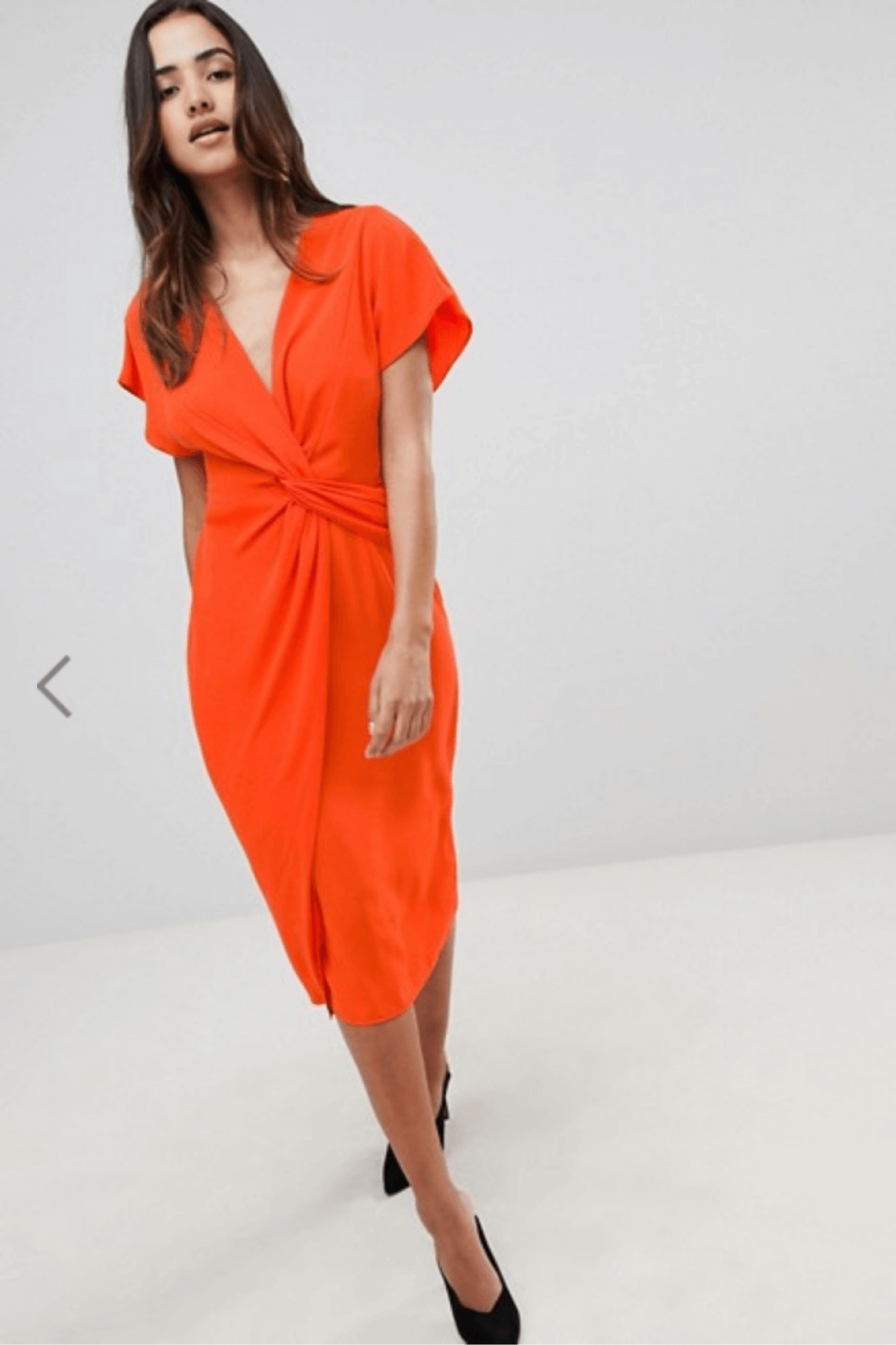 Orange Midi Dress- ASOS